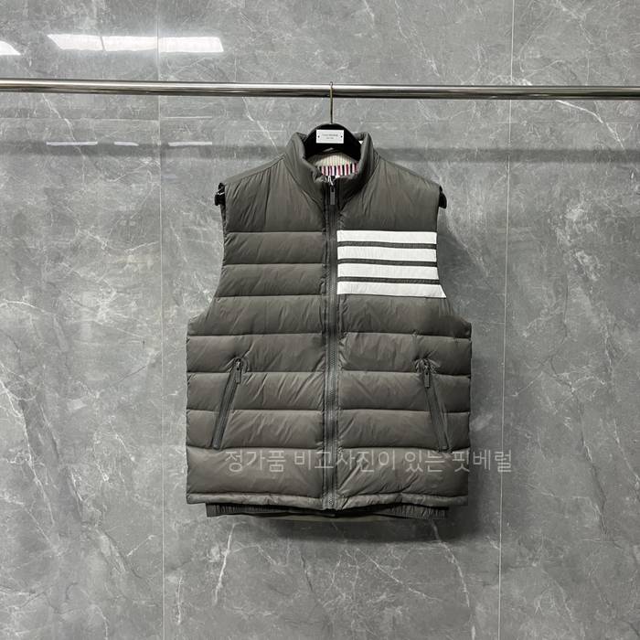 톰*라운 폴리 트윌 다운 사선 스키 베스트 패딩 조끼