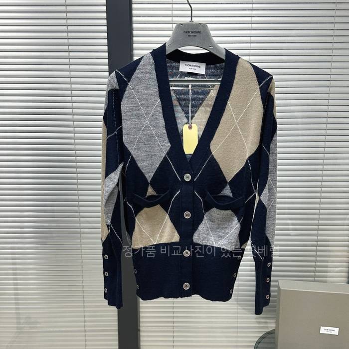 톰*라운 아가일 인타르시아 가디건 여성용