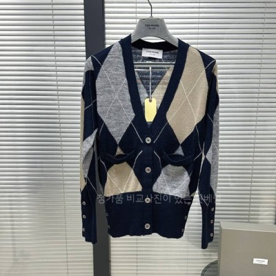 톰*라운 아가일 인타르시아 가디건 여성용