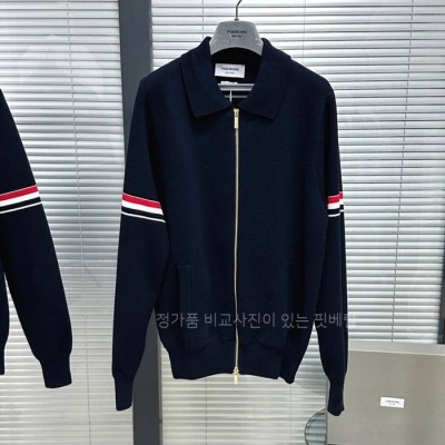 톰*라운 코튼 밀라노 스티치 RWB 암밴드 폴로 봄버 자켓