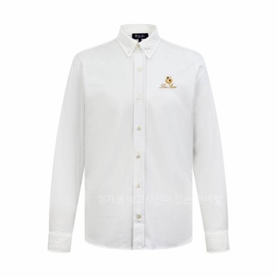 로*피아나 자수 로고 포플린 셔츠