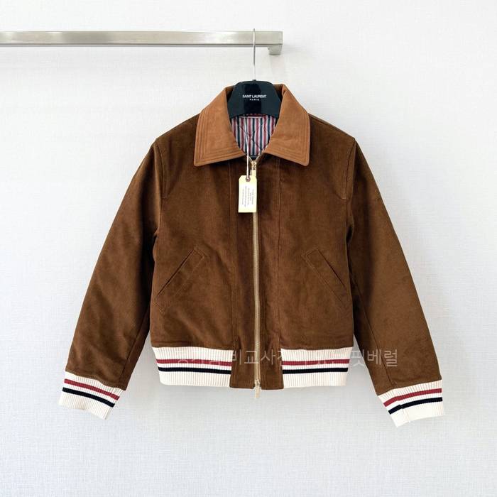 톰*라운 웨일 코듀로이 다운 필 크롭 플라이트 자켓 여성용