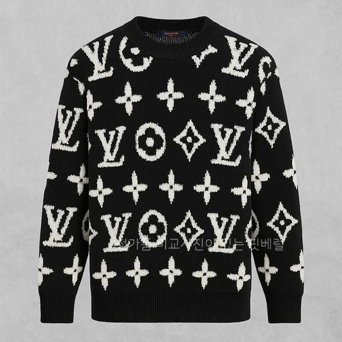 [국내배송] 루*비통 부클레 빅 모노그램 울 자카드 니트 풀오버