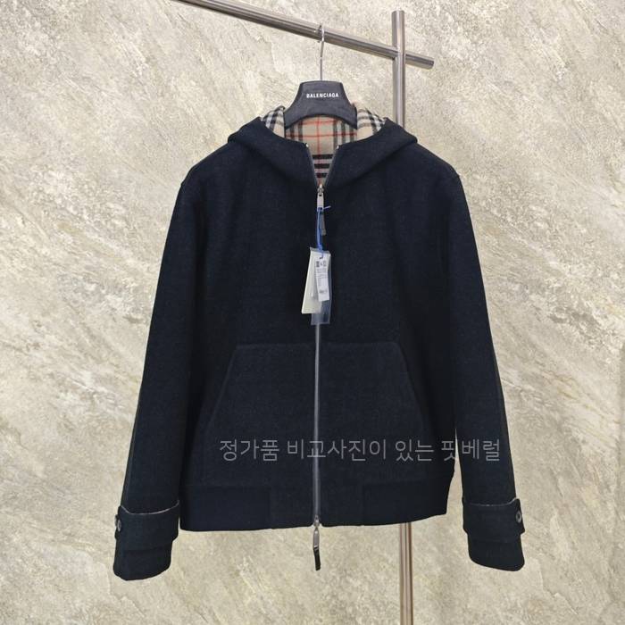 버*리 리버시블 울 후드 자켓