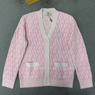 펜* 아이스 FF 자카드 캐시미어 가디건 여성용