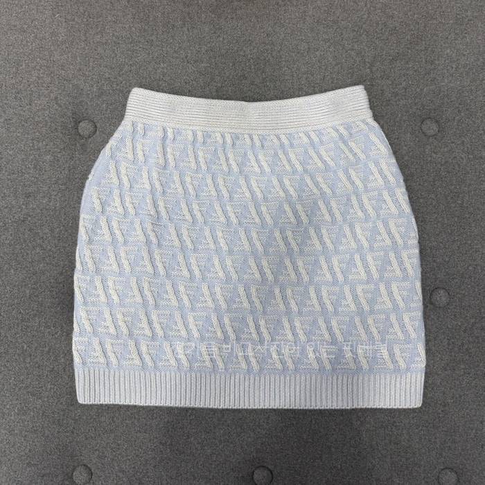 펜* 아이스 FF 자카드 캐시미어 스커트 여성용