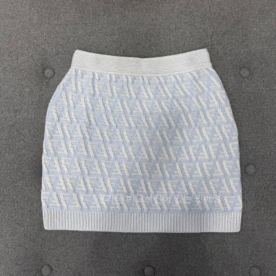 펜* 아이스 FF 자카드 캐시미어 스커트 여성용