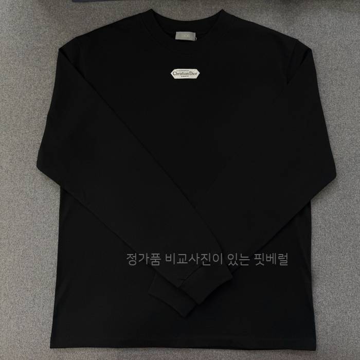 디* 파리 라벨 긴팔티셔츠