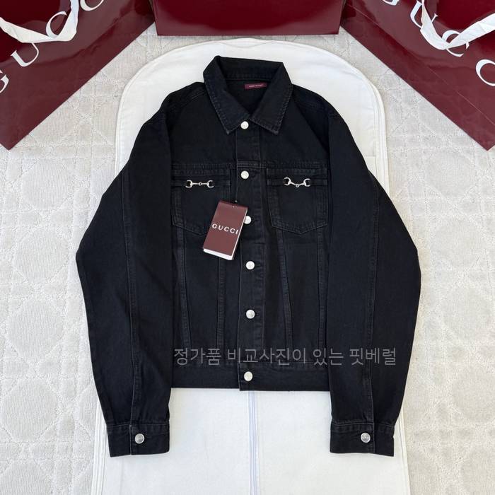 구* 홀스빗 코튼 데님 자켓