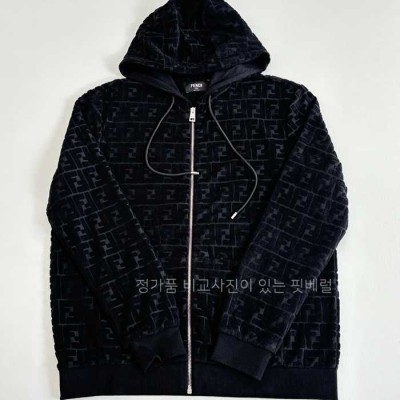 [국내배송] 펜* Z005 블랙 FF 테리 스웨트 후드집업