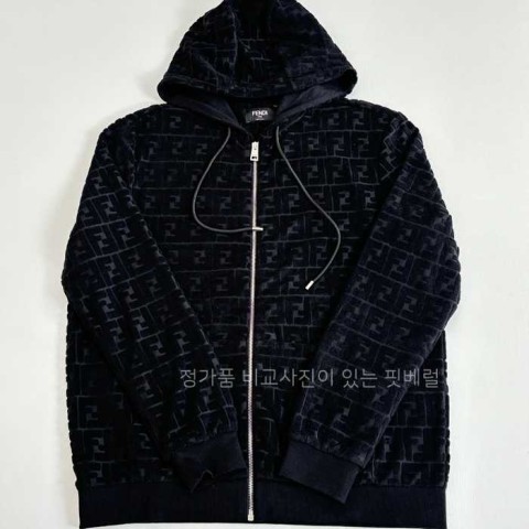 [국내배송] 펜* Z005 블랙 FF 테리 스웨트 후드집업