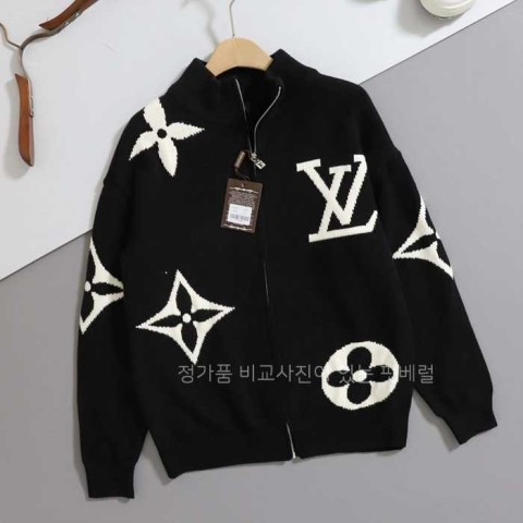 [국내배송] 루*비통 모노그램 로고 니트 집업