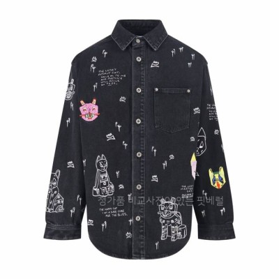 로*베 데님 오버셔츠 자켓