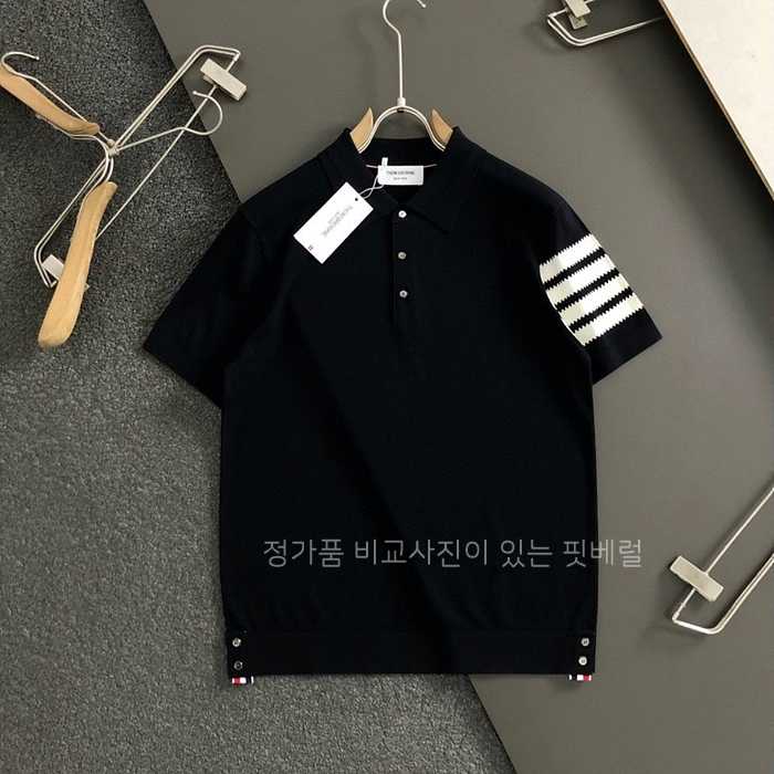 [국내배송] 톰*라운 사선 쿨링 니트 카라티셔츠