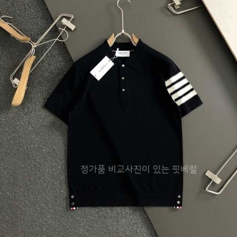 [국내배송] 톰*라운 사선 쿨링 니트 카라티셔츠