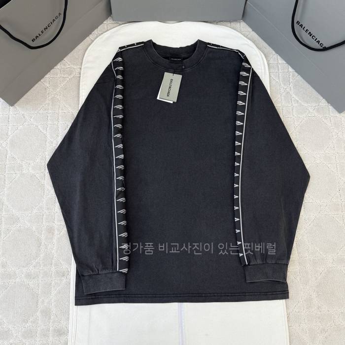 발*시아가 스트라이프 페이디드 긴팔티셔츠