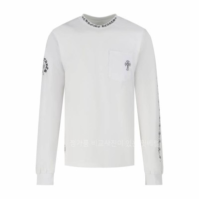 크*하츠 넥 레터링 긴팔티셔츠