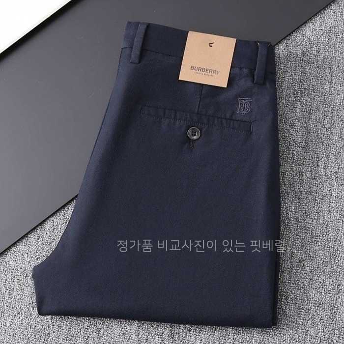 [국내배송] 버*리 로고 자수 워싱 면스판 치노 팬츠