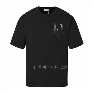 [국내배송] 디* 오블리크 자수 반팔