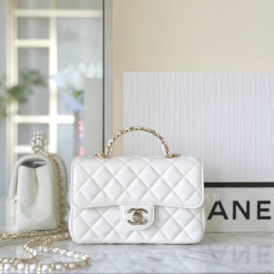 샤* 공방 시즌 미니 램스킨 핸드백