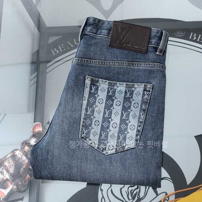 [국내배송] 루*비통 모노 포켓 포인트 워싱스판 데님진