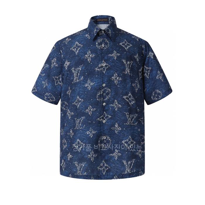 루*비통 프린티드 모노그램 쇼트 슬리브드 반팔 셔츠