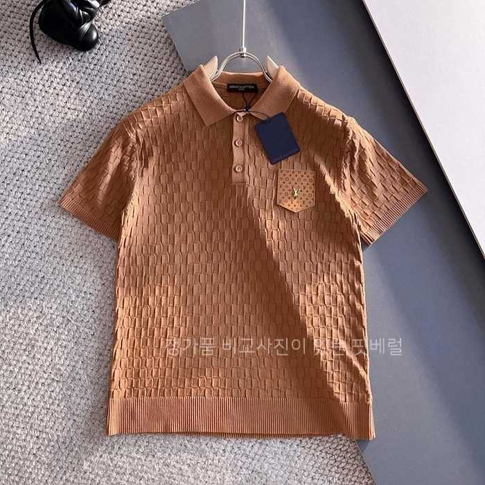 [국내배송] 루*비통 모노그램 포켓포인트 쿨니트 카라 티셔츠