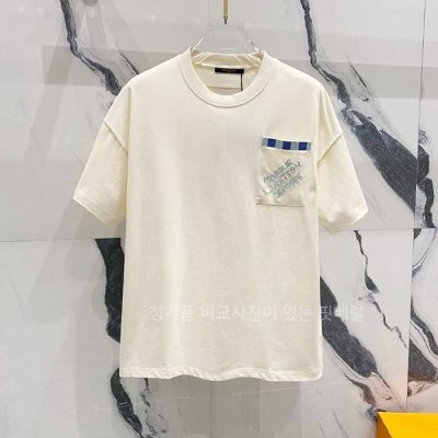 [국내배송] 루*비통 포켓 자수로고 라운드 티셔츠 (2color)