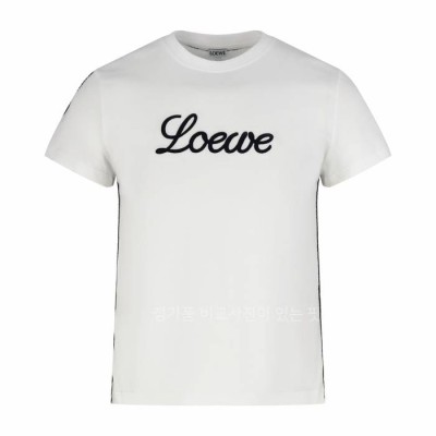 로*베 시그니처 자수 반팔티셔츠