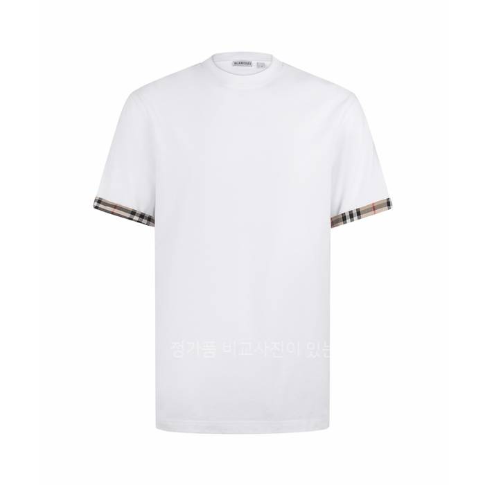 버*리 엘리슨 체크 코튼 반팔티셔츠