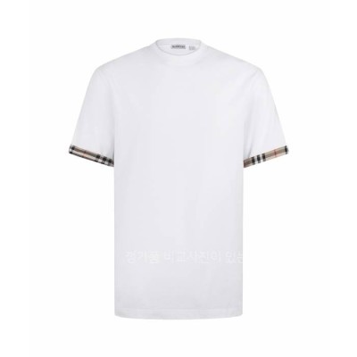 버*리 엘리슨 체크 코튼 반팔티셔츠