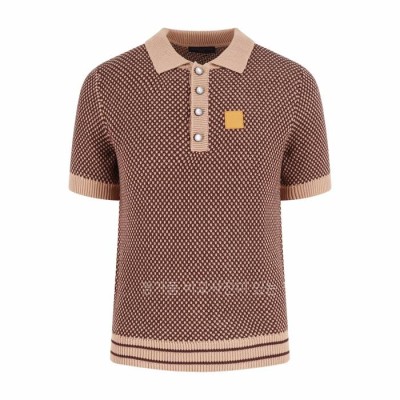 루*비통 쇼트 슬리브드 니티드 메쉬 폴로 반팔