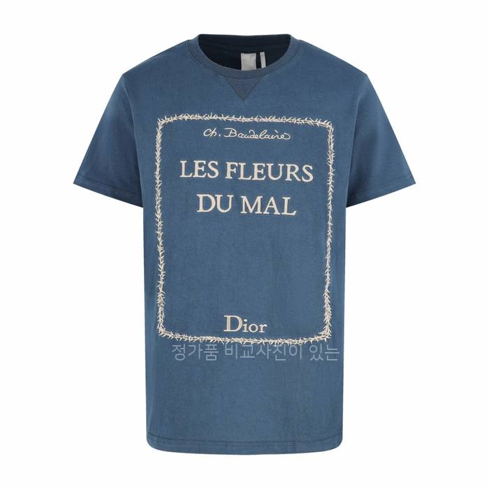 디* 북 커버 자수 반팔티셔츠