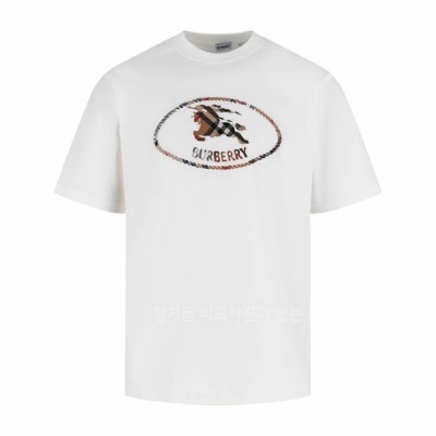 버*리 체크 나이트 스탬프 반팔티셔츠