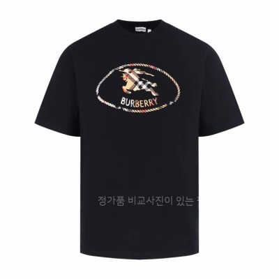 버*리 체크 나이트 스탬프 반팔티셔츠