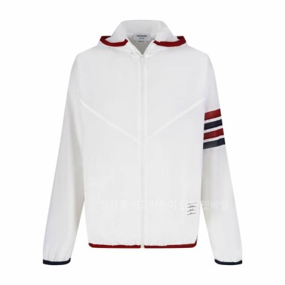 톰*라운 밀리터리 립스탑 메쉬 사선 패커블 후드집업 자켓