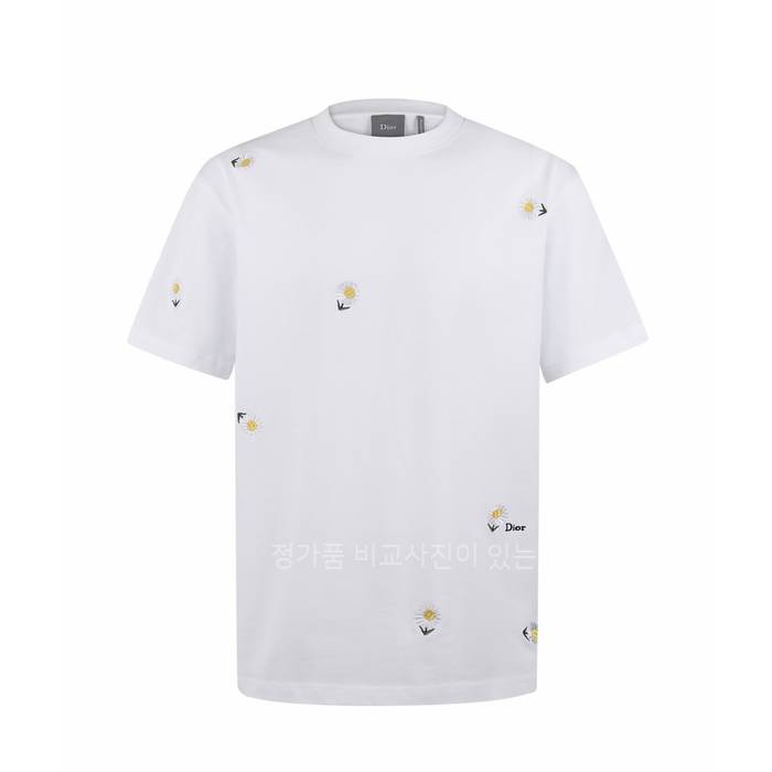디* 데이지 자수 반팔티셔츠