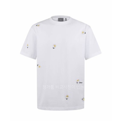 디* 데이지 자수 반팔티셔츠