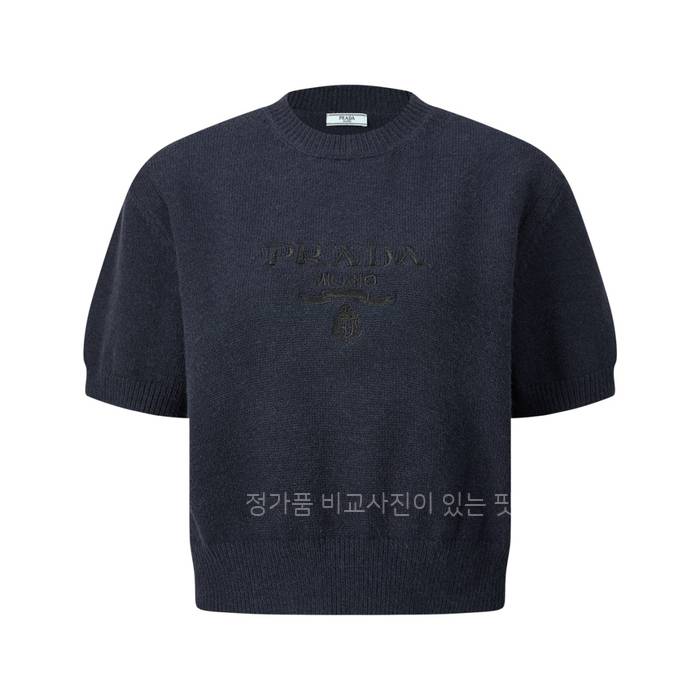 프*다 로고 니트 반팔 여성용