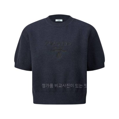 프*다 로고 니트 반팔 여성용