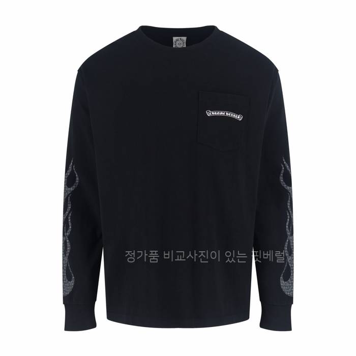 크*하츠 플레잉 로고 긴팔티셔츠