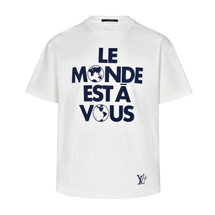 루*비통 그래픽 코튼 반팔티셔츠