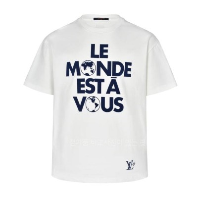 루*비통 그래픽 코튼 반팔티셔츠