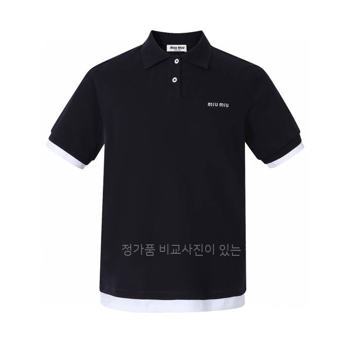 미*미우 코튼 피케 폴로 반팔티셔츠