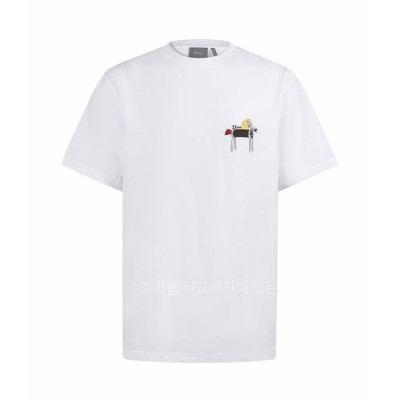 디* 홀스 자수 반팔티셔츠
