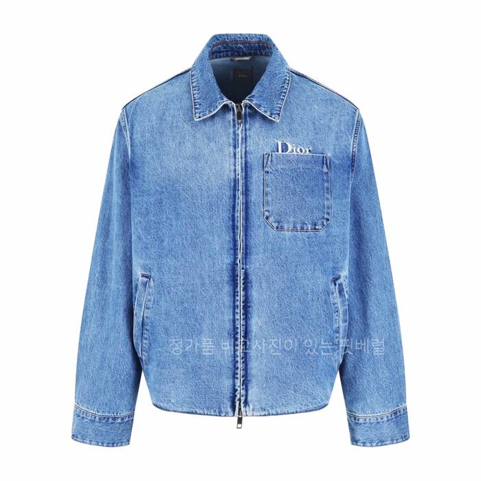 디* 코튼 트윌 데님 집업 자켓