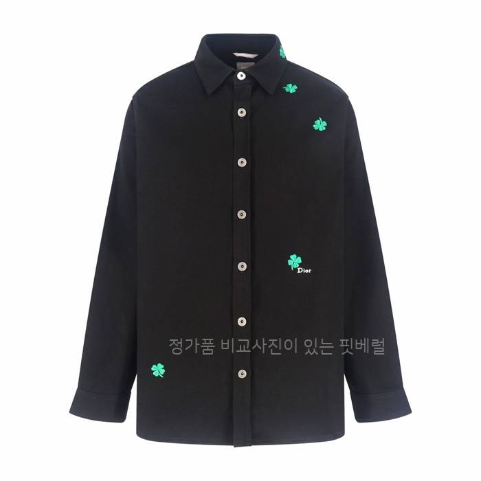 디* 클로버 자수 오버셔츠 자켓