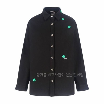 디* 클로버 자수 오버셔츠 자켓