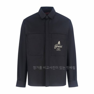 구* 프린트 코튼 트윌 셔츠 자켓