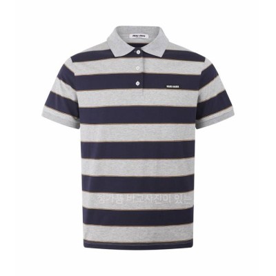 미*미우 스트라이프 저지 폴로 반팔티셔츠